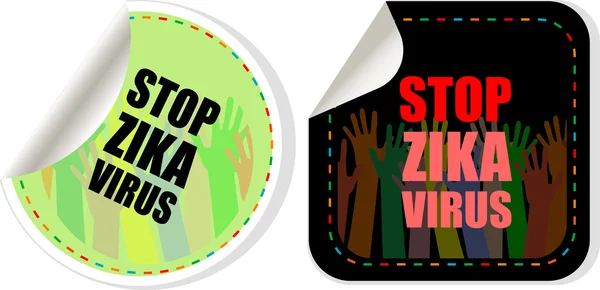 Símbolo del virus Zika. Enfermedad por el virus del Zika - transmisión. Control de plagas. Diseño lineal. Ilustración vectorial aislada . — Vector de stock