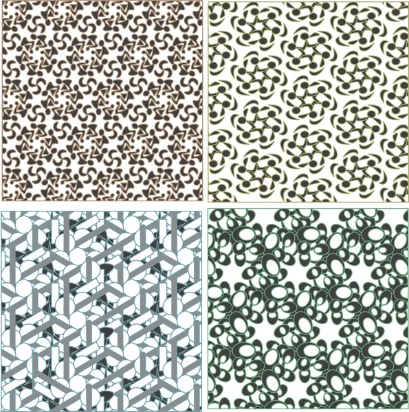 Seamless patterns in islamic style. Vector set — Stock Vector