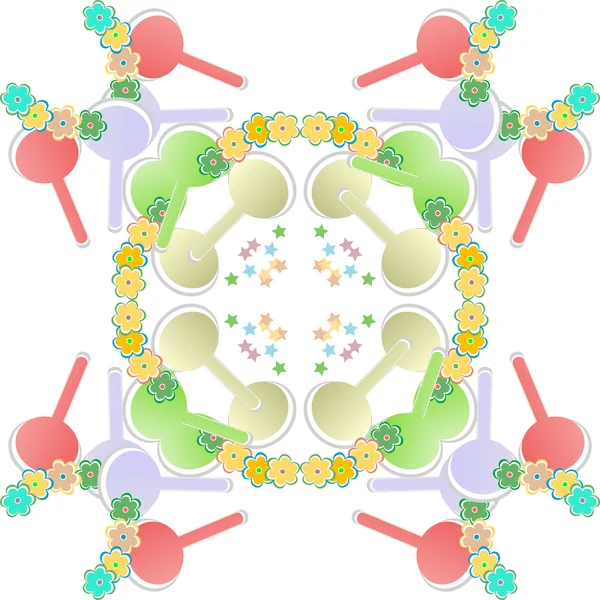 Sierlijke bloemen naadloze textuur, eindeloze patroon met bloemen. Naadloze patroon vector achtergrond — Stockvector