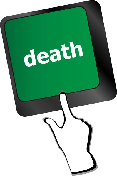 Death button on computer keyboard pc key — Stock Vector