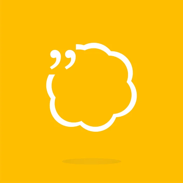 Cita vectorial Mark Speech Bubble. vector cita signo icono — Archivo Imágenes Vectoriales