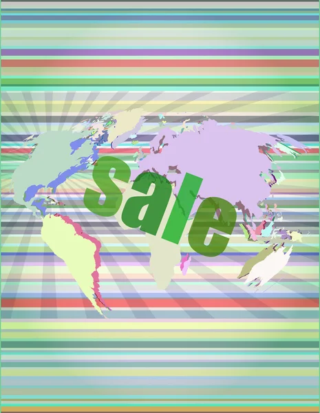 Sale percentage on business digital touch screen vector illustration — Stok Vektör