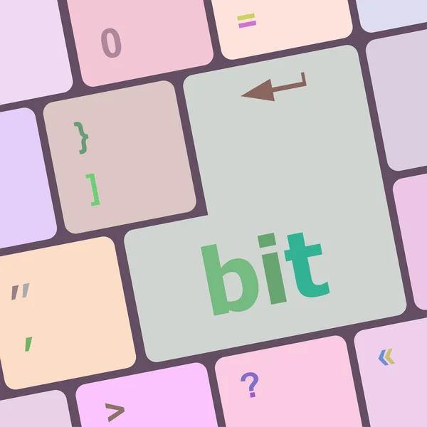 Bit enter button on computer pc keyboard key vector illustration — Stok Vektör