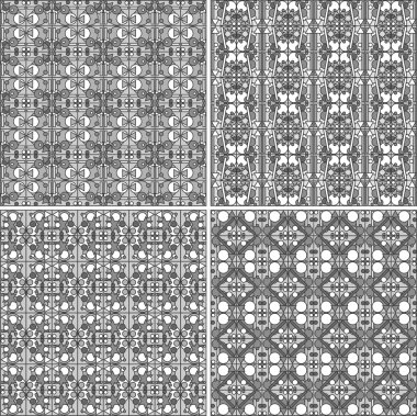 tek renkli geometrik desenler arka plan doku kümesi. vektör