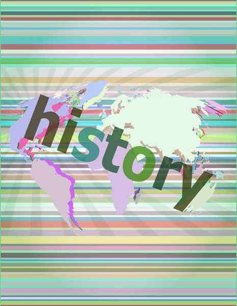 Time concept: history on digital background vector illustration — Wektor stockowy