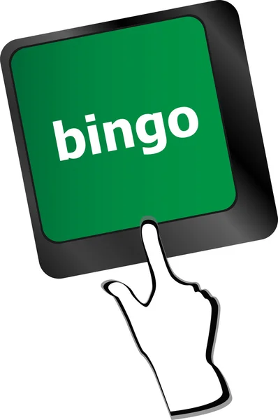 Bingo-Taste auf der Tastatur des Computers — Stockvektor