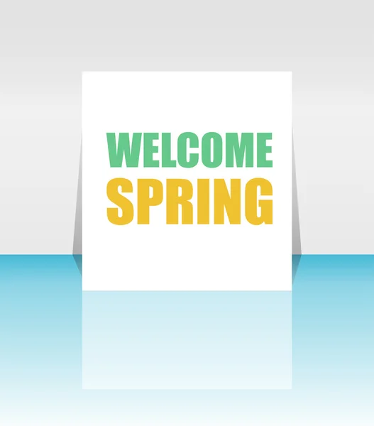 Bem-vindo ao Spring Holiday Card. Bem-vindo Spring Vector. Bem-vindo fundo Primavera. Gráfico de férias de primavera. Bem-vinda Spring Art. Desenho de férias primavera — Vetor de Stock