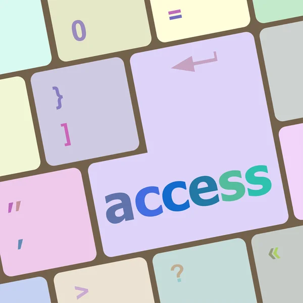 Počítačové klávesnice pc s Access text vektorové ilustrace — Stockový vektor