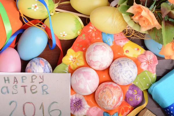 Easter decoration with eggs — Stock Photo, Image