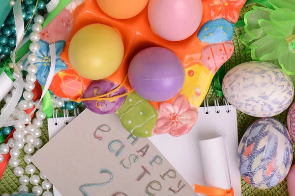 Easter background with Easter eggs — Stock Photo, Image