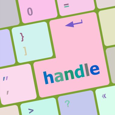 bilgisayar klavye üzerinde kelime saplı girin düğmesini vektör çizim