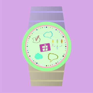 Vektör Popüler Akıllı İzleme Simgeleri