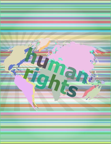 Law concept: words human rights on business digital background vector illustration — Stockový vektor