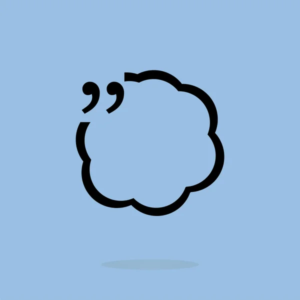 Cita vectorial Mark Speech Bubble. vector cita signo icono — Archivo Imágenes Vectoriales