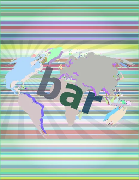 Bar, sfondo hi-tech, illustrazione vettoriale touch screen commerciale digitale — Vettoriale Stock