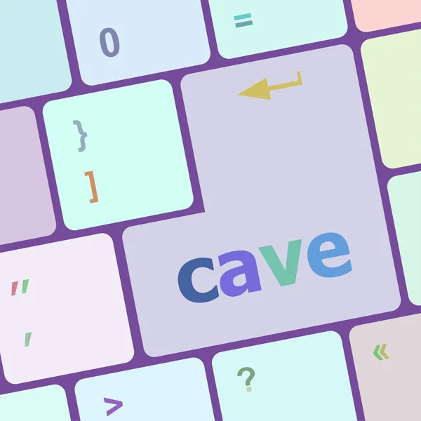 Touche cave sur l'illustration vectorielle du clavier de l'ordinateur — Image vectorielle