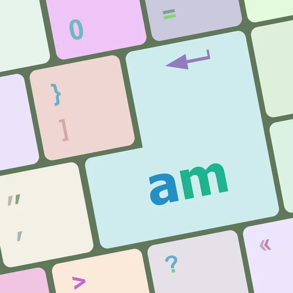 Teclado (detalle) con Americium elemento botón vector ilustración — Archivo Imágenes Vectoriales