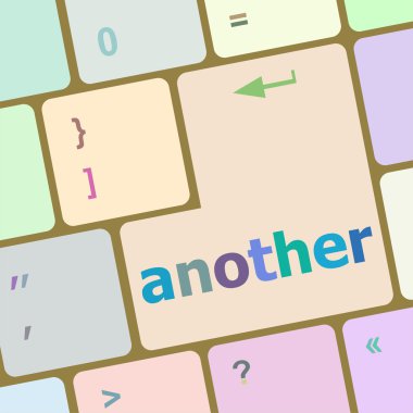 bilgisayar klavye anahtar vektör çizim çubuğundaki başka bir düğme