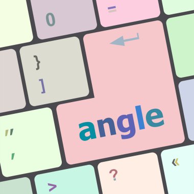 açı Modern bilgisayar klavye anahtar vektör çizim düğmesini