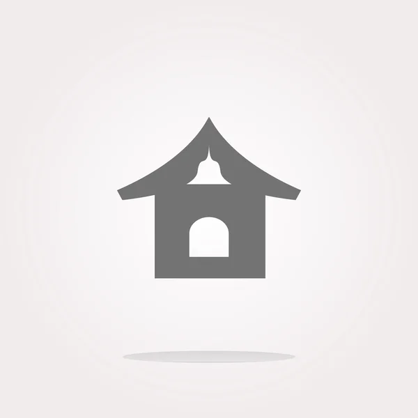Векторная кнопка иконки дома. Web Icon Art. Графический рисунок иконы — стоковый вектор