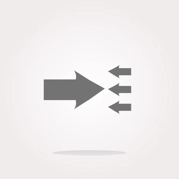 Icono de flecha vector botón web aislado en blanco. Web Icon Art. Dibujo gráfico icono — Vector de stock