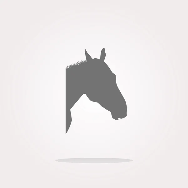 Vector caballo botón de signo, icono de la aplicación web. Web Icon Art. Dibujo gráfico icono — Archivo Imágenes Vectoriales