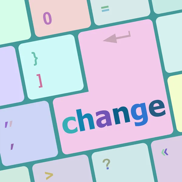 Botão de mudança no computador pc teclado chave vetor ilustração — Vetor de Stock