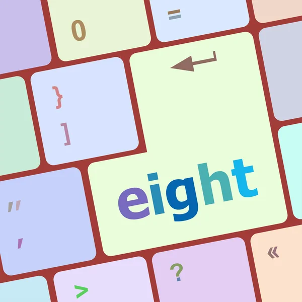 Enter keyboard key with eight button vector illustration — стоковый вектор