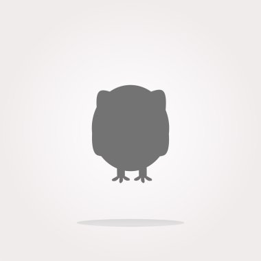 Simge üzerindeki Baykuş vektörü izole edildi. Web Simgesi Sanatı. Grafik Simgesi Çizimi