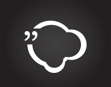 İnce çizgi konuşma baloncuğu ile vektör tırnak işaretleri. Tebligat, bilgi, ifade, uyarı, ders kutusu konsepti. Beyaz arka planda izole edilmiş. düz stil trend modern logo tasarım vektör çizimi