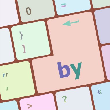 Word tarafından bilgisayar klavye anahtar vektör çizim