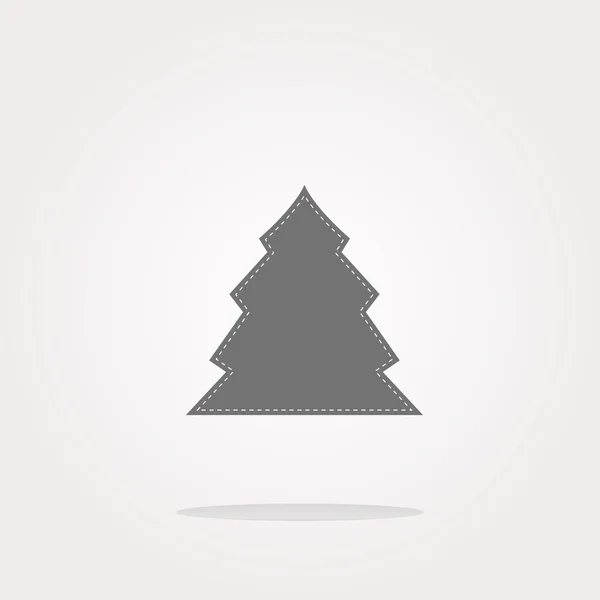 Vectorknop met kerstboom erop. Webicoon Art. Grafische pictogrammen Tekenen — Stockvector