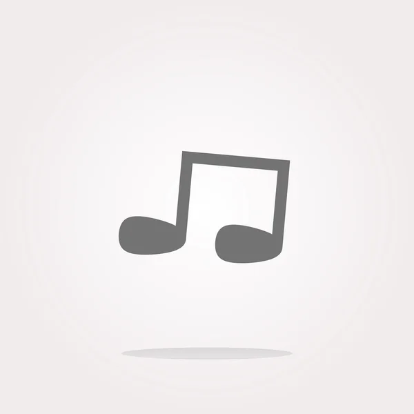 Vector nota completa, icono web de música (botón) — Vector de stock