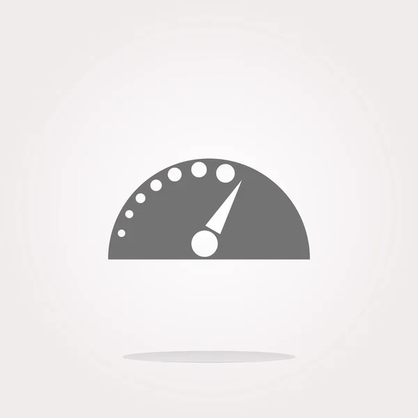 Vector automotive tachometer on web button (icon) isolated on white — Stock Vector