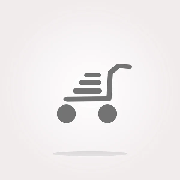 Vector carrito de compras icono web botón — Archivo Imágenes Vectoriales