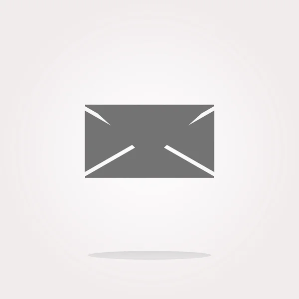Vetor envelope ícone de vidro, botão isolado no fundo branco —  Vetores de Stock