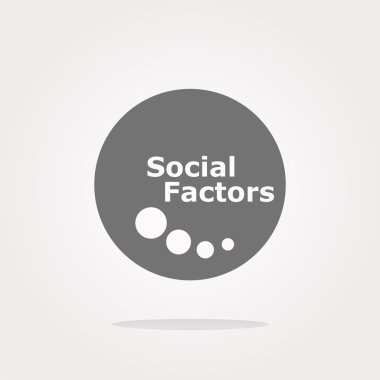 vector social factors web button, icon isolated on white clipart