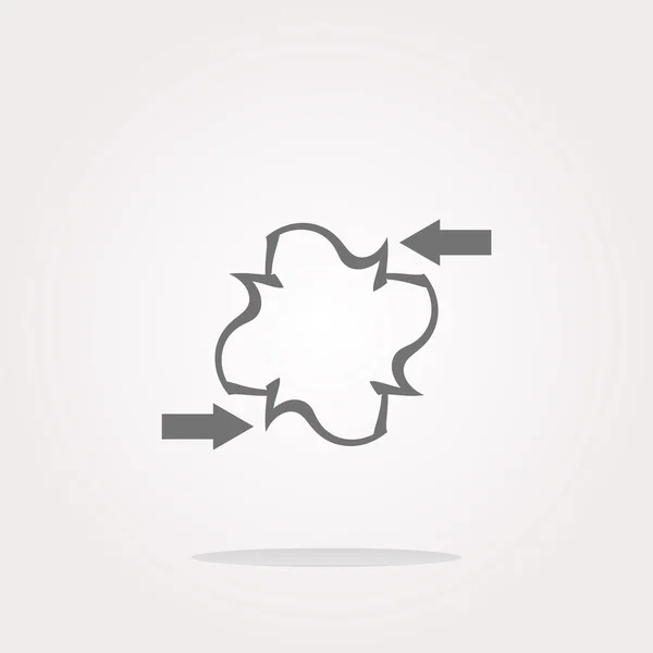 Vector abstracte teken met pijl ingesteld op het pictogram (knop) — Stockvector