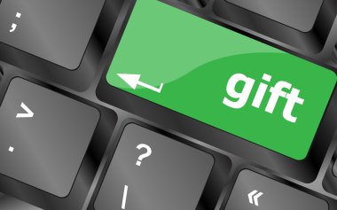 Bilgisayar klavye ile hediye anahtar - iş geçmişi. Klavye tuşları simgesi düğmesini vektör