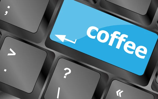 Tietokoneen näppäimistön avaimet kahvin tauko painiketta. Näppäimistön näppäinpainikkeen vektori — vektorikuva