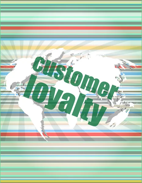 Marketing concept: words Customer loyalty on digital screen vector quotation marks with thin line speech bubble. concept of citation, info, testimonials, notice, textbox. isolated on white background. — Stock Vector