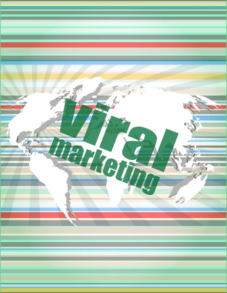 Concepto de marketing: palabras Viral Marketing on business digital screen vector quotation marks with thin line speech bubble. concepto de citación, información, testimonios, aviso, caja de texto. aislado en bac blanco — Vector de stock