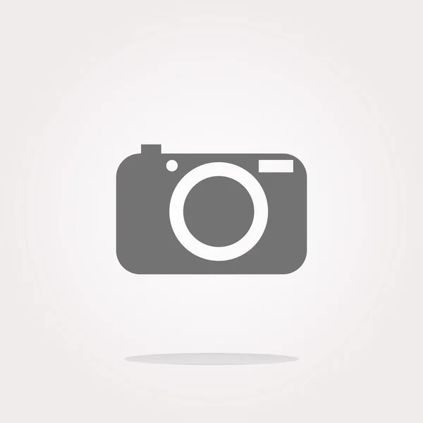 Icona della fotocamera vettoriale sul pulsante internet rotondo illustrazione originale. icona vettoriale. pulsante vettoriale — Vettoriale Stock