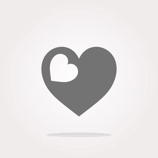 Vector San Valentín signo del corazón, botón web. icono de vector. botón de vector — Vector de stock