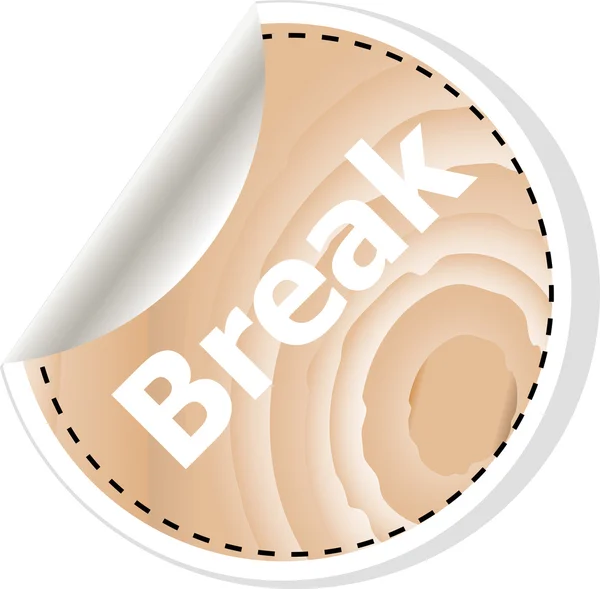 Break Word on Vector Business hölzernes App-Symbol isoliert auf weißem Hintergrund. Vektorillustration — Stockvektor