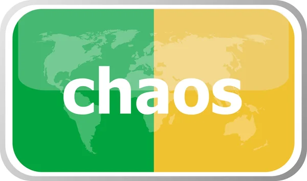 Chaos. flache Web-Taste Symbol. Weltkarte Erdsymbol. Vektorillustration — Stockvektor