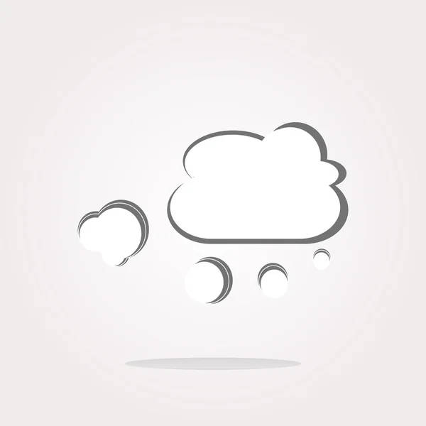 Vector witte wolk op internet web icoon — Stockvector