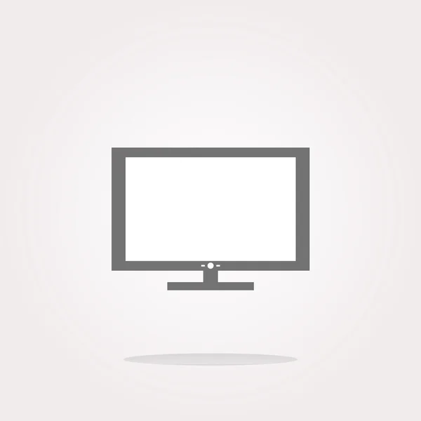Laptop vetorial ou ícone do botão web do sinal do monitor — Vetor de Stock