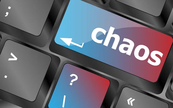 Chaos keys on computer keyboard, business concept vector, keyboard keys, keyboard button — Stock Vector