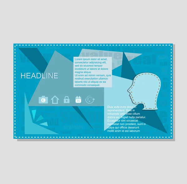 Blauw jaarverslag brochure flyer ontwerp template vector, Folder omslag presentatie abstracte platte achtergrond, lay-out in A4-formaat — Stockvector